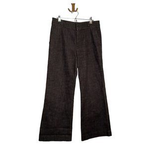 RALPH LAUREN • size 12 black denim jeans boot cut flare high rise women's